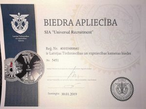 Universal Recruitment - Latvijas Tirdzniecības un rūpniecības kameras biedrs